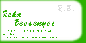 reka bessenyei business card