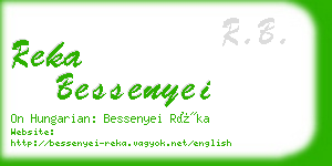 reka bessenyei business card